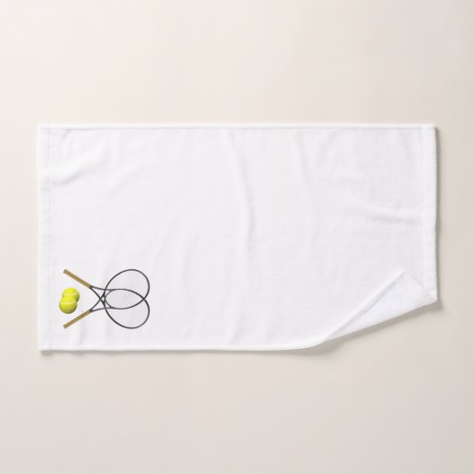 Tennis Doubles White Bath Towel Set Bad Handdoek (Handdoek)