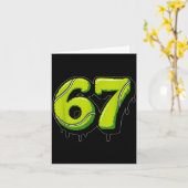 Tennis Drip Number 67 Or 67th Birthday Six Seven Kaart (Gele Bloem)