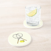 Tennis Dubbel Cream Zandsteen Onderzetter (Zijkant)