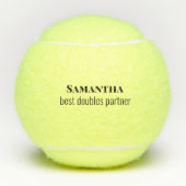 Tennis Dubbel Partner Naam Tennisballen Gift (Voorkant)