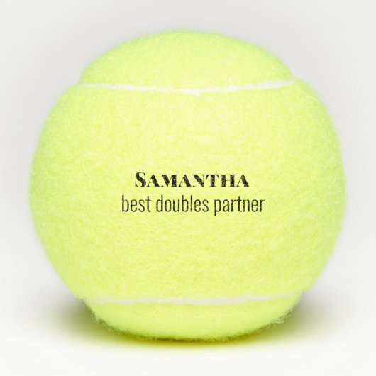 Tennis Dubbel Partner Naam Tennisballen Gift (Voorkant)