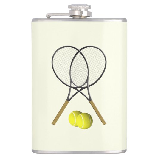 Tennis Dubbels Crème Heupfles (Voorkant)