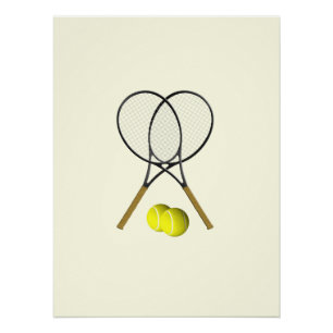 Tennis Dubbels Crème Perfect Poster