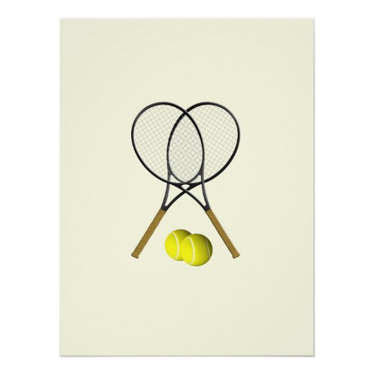 Tennis Dubbels Crème Perfect Poster (Voorkant)