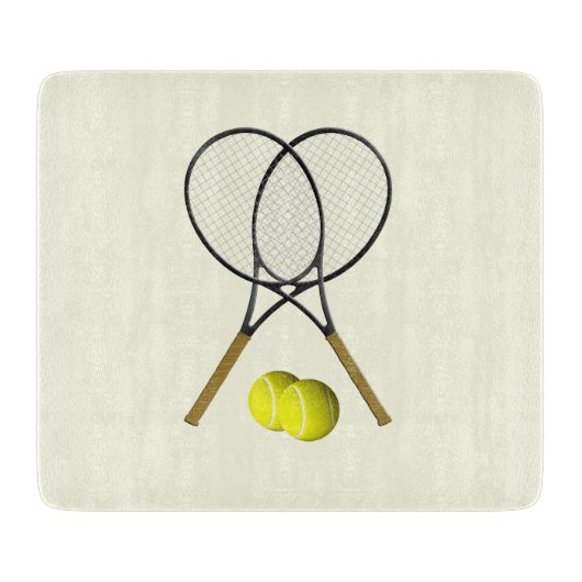 Tennis Dubbels Crème Snijplank (Voorkant)