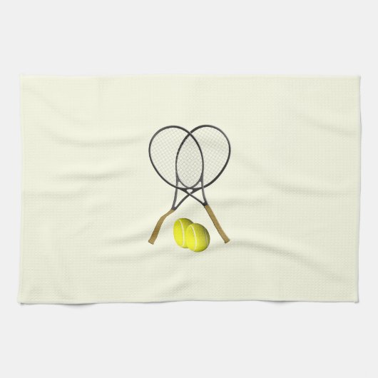 Tennis Dubbels Crème Theedoek (Horizontaal)