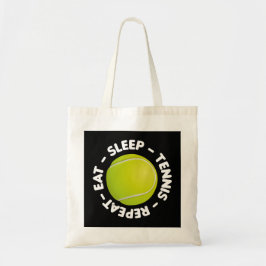 Tennis Eat Sleep Herhalen voor Tennis Player op Bl Tote Bag