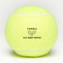 Tennis Eet Slaap Herhaal Grappig Citaat Typografie
