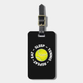 Tennis eet slaap tennis herhaal busbagage t la bagagelabel (Voorkant verticaal)