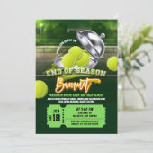 Tennis Einde Seizoen Banket Party Uitnodiging (Staand voorkant)