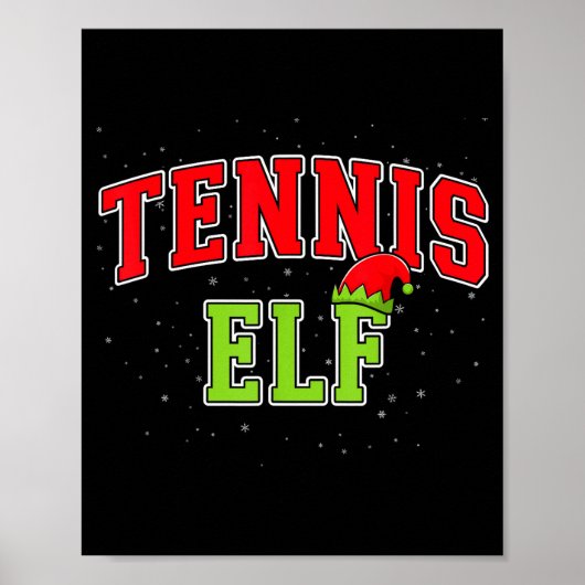 Tennis Elf Christmas Family Matching Group Xmas  Poster (Voorkant)