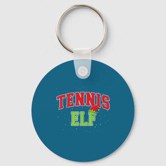 Tennis Elf Christmas Family Matching Group Xmas  Sleutelhanger (Voorkant)