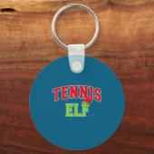 Tennis Elf Christmas Family Matching Group Xmas  Sleutelhanger (Voorkant)