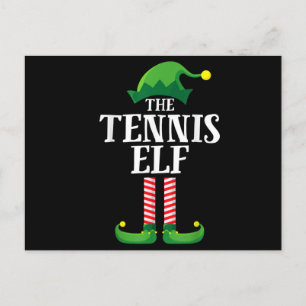 Tennis Elf Matching Family kerstparty Aankondigingskaart