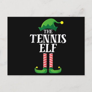 Tennis Elf Matching Family kerstparty Aankondigingskaart