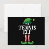 Tennis Elf Matching Family kerstparty Aankondigingskaart (Voorkant / Achterkant)