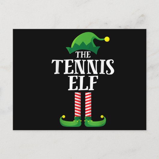 Tennis Elf Matching Family kerstparty Aankondigingskaart (Voorkant)
