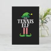 Tennis Elf Matching Family kerstparty Save The Date (Staand voorkant)