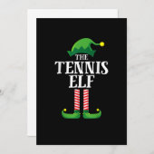 Tennis Elf Matching Family kerstparty Save The Date (Voorkant / Achterkant)