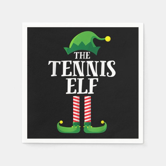 Tennis Elf Matching Family kerstparty Servet (Voorkant)