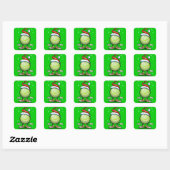 Tennis Elf Vierkante Sticker (Vel)