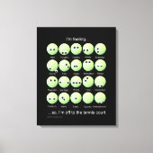 Tennis Emobewegingen Chart Canvas Afdruk (Voorkant)