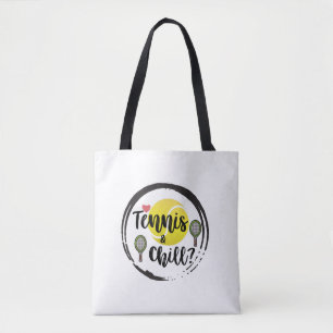 Tennis en Chill Balls en Rackets White Tote Bag