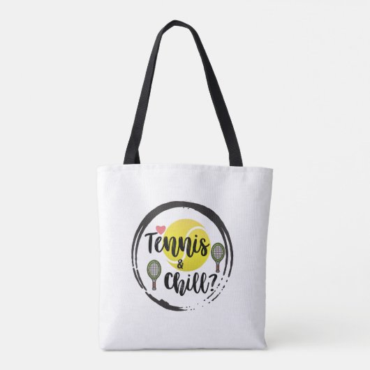 Tennis en Chill Balls en Rackets White Tote Bag (Achterkant)