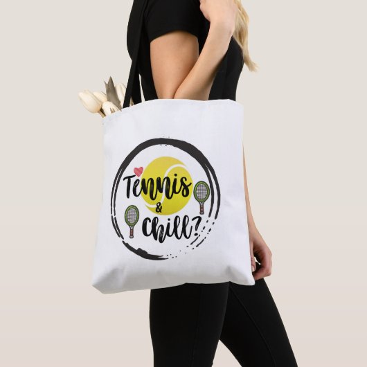 Tennis en Chill Balls en Rackets White Tote Bag (Dichtbij)