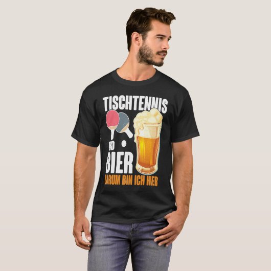 Tennis en Gezegde alcohol T-shirt (Voorkant volledig)