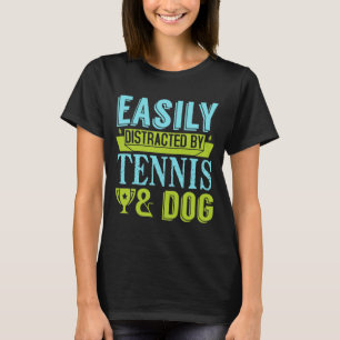 Tennis en hondencitaat shirt