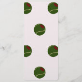 Tennis en Martini Party Menu (Achterkant)