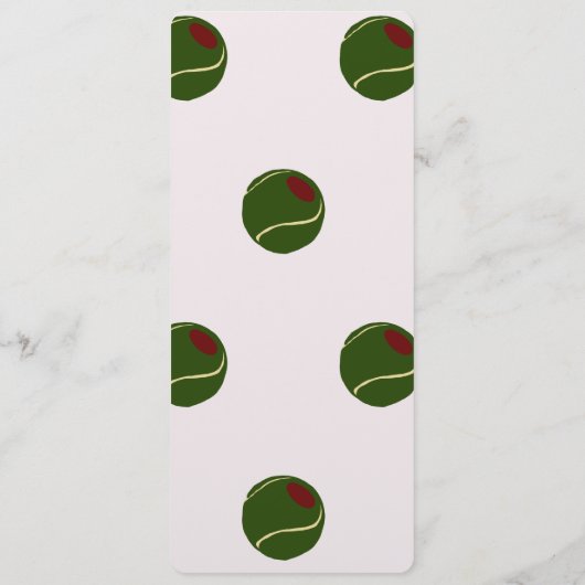 Tennis en Martini Party Menu (Achterkant)