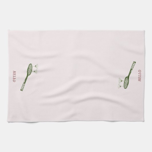 Tennis en Martini Theedoek (Horizontaal)