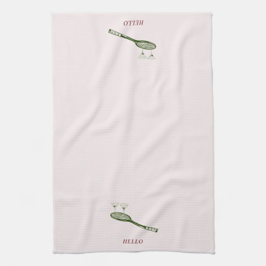 Tennis en Martini Theedoek (Verticaal)