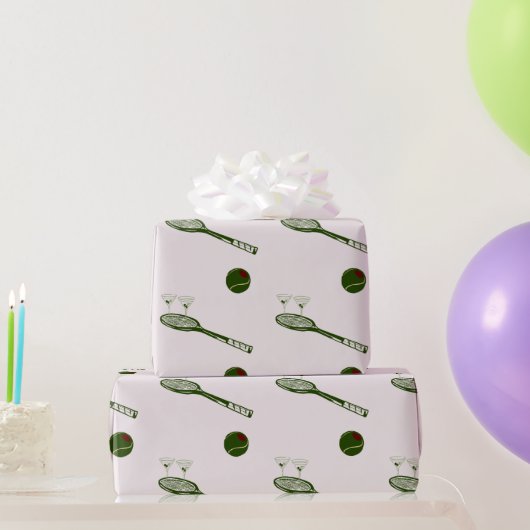 Tennis en martinis cadeaupapier (Feestgeschenken)