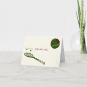 Tennis en Martinis Dank u kaart (Voorkant)