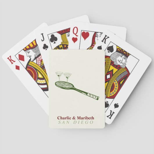tennis en martinis pokerkaarten (Achterkant)