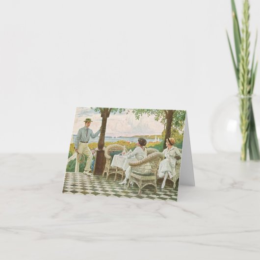 Tennis- en theekaart kaart (Voorkant)