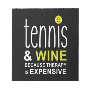 Tennis- en wijnpremie notitieblok