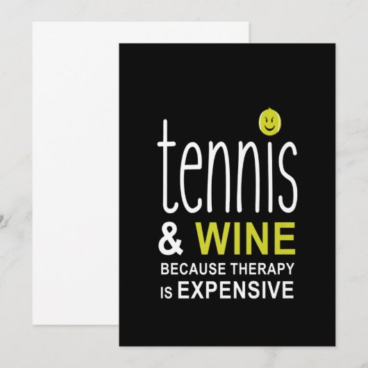 Tennis- en wijnpremie save the date (Voorkant / Achterkant)