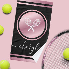 Tennis Esthetische Roze Handdoek met Aangepaste Na