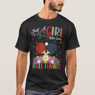 Tennis-etenssport is een meisje dat van tafel T ho T-shirt