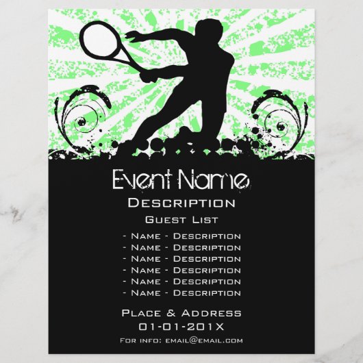 Tennis Event Promotion Flyer (Voorkant)