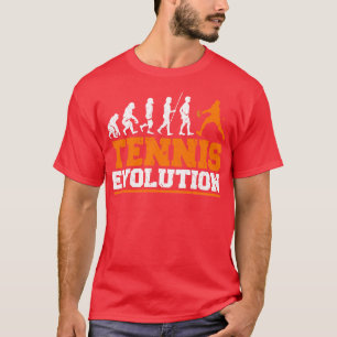 Tennis evolutie tennisspeler t-shirt