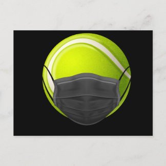 Tennis Face Mask Funny Tennis Quarantine Gift Rack Aankondigingskaart