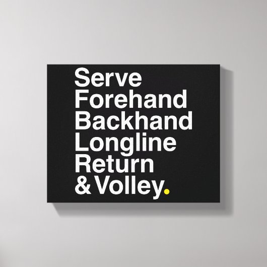 TENNIS Fan Canvas Afdruk (Voorkant)