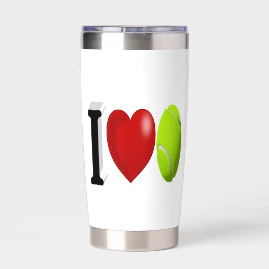 Tennis Fan Geïsoleerde Drinkbeker (Achterkant)