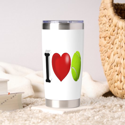 Tennis Fan Geïsoleerde Drinkbeker (Woonkamer (Gedraaid)  )