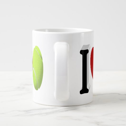 Tennis Fan halve tekst Grote Koffiekop (Achterkant)